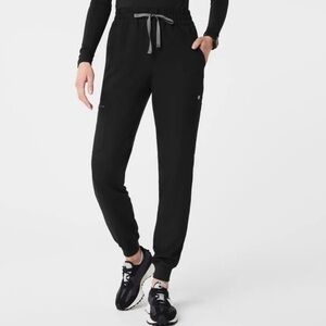 Figs High Waisted Zamora Jogger Pants Technical Collection Black